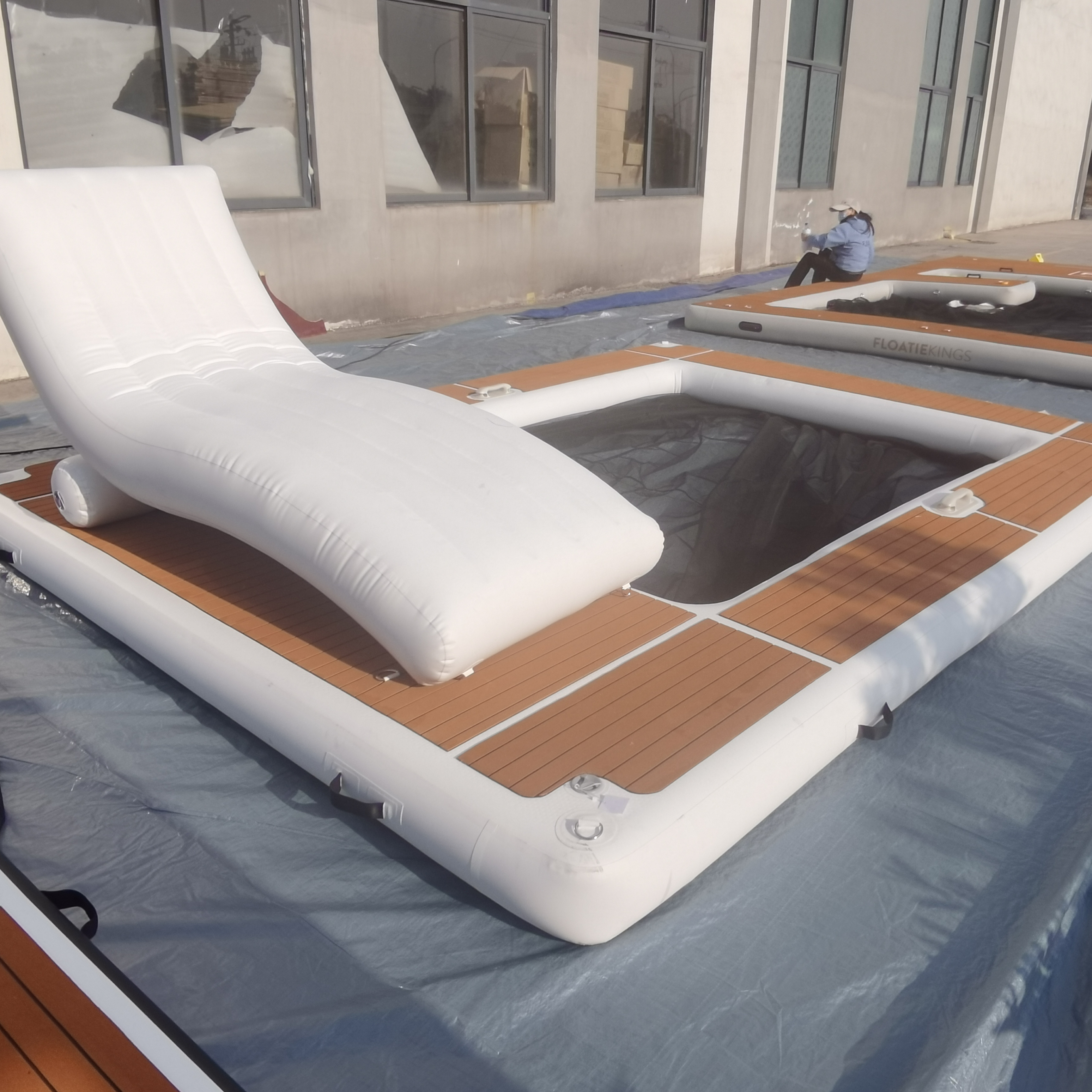 Floating Inflatable Jet Ski Dock Pontoon Yacht Floating Swim Water Platform Dock Station Inflatable Floating Boat Dock