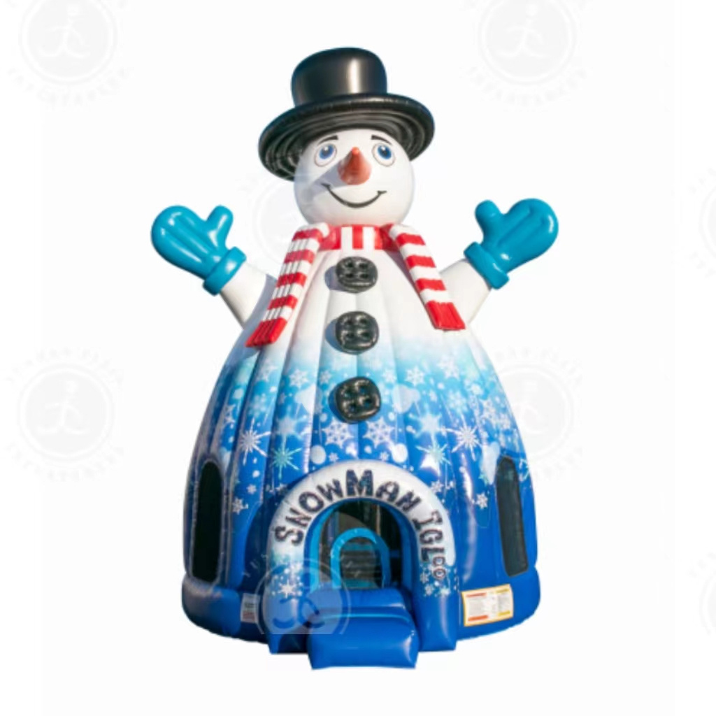 Christmas Winter Outdoor inflatable bounce house rental inflatable bouncy castle wholesale snowman inflatable bounce house