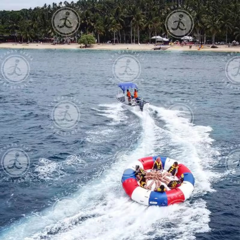 Commercial Customized Inflatable Towable Water Sports Inflatable Disco Boat Water Toy Crazy UFO Inflatable Aqua Twister