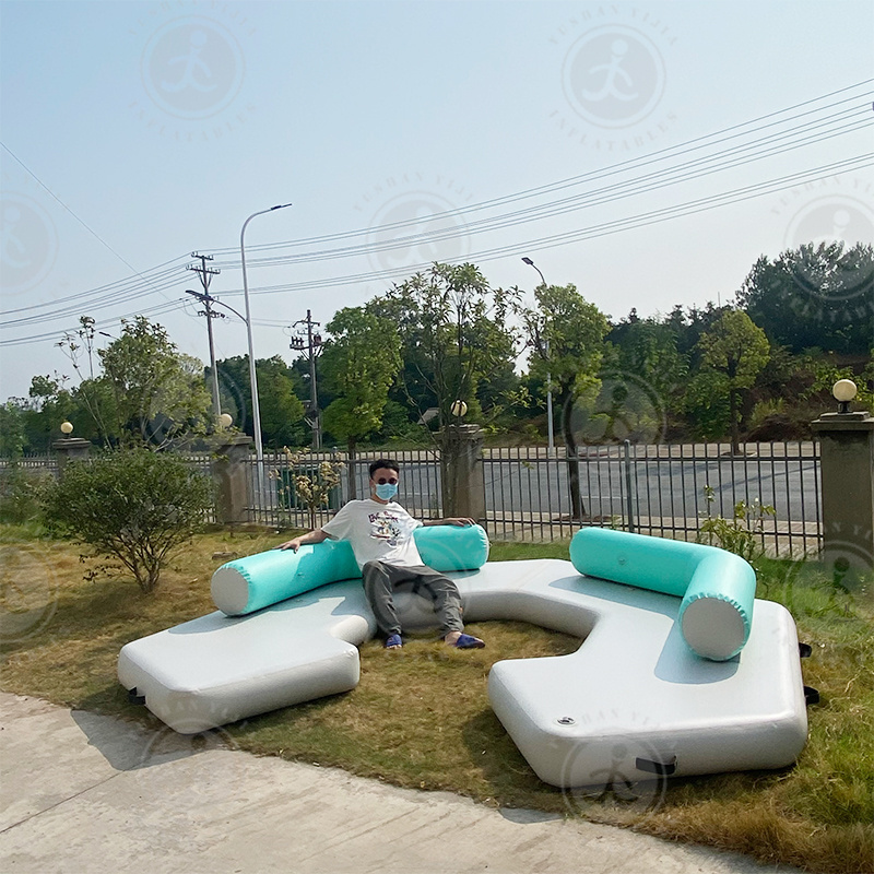 Buoy Floating Dock Water Park Inflatable Floating Outdoor Swim Island Floating Raft Water Jet Ski Dock