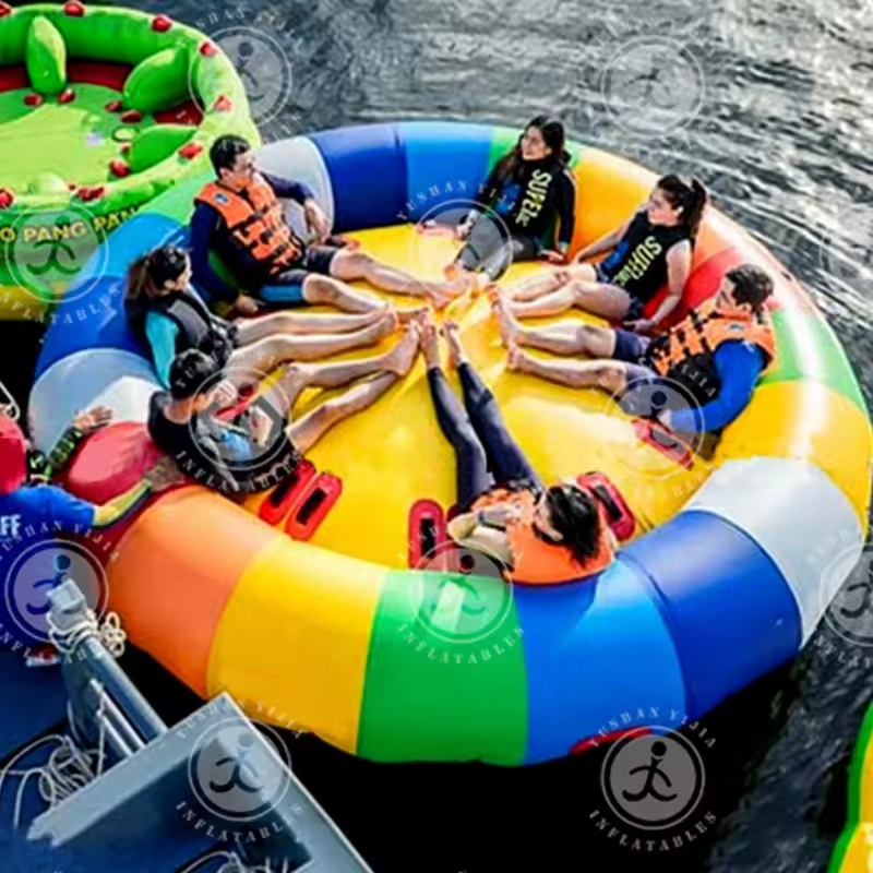 inflatable Water Sports Facility Giant inflatable Towable Water Inflatable Flying Disco Boat Water Toy Crazy UFO Aqua Twister