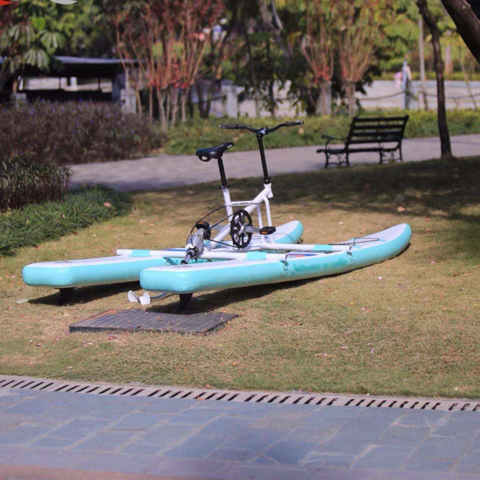 New Design Single Person Inflatable Sup Board Water Bike Portable Water Bicycle Aqua Bike For Water Sports