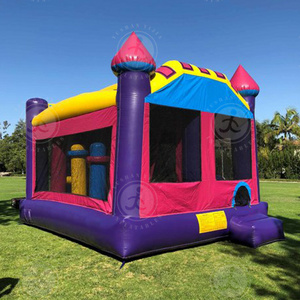 Custom Built Inflatable bounce house obstacle jumping bounce house With Slide For Garden Park