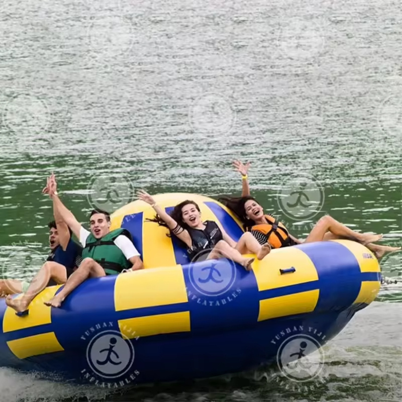 Commercial Customized Inflatable Towable Water Sports Inflatable Disco Boat Water Toy Crazy UFO Inflatable Aqua Twister