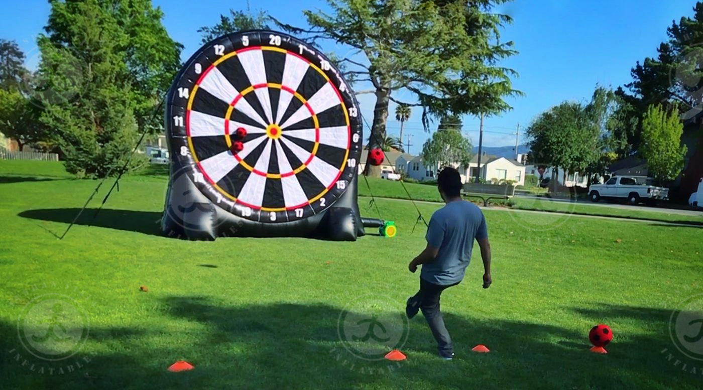 Interactive Game Inflatable Football Dart Game For Events Shooting Sport Arena inflatable Soccer Shooting Game for adults