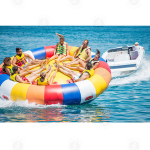 Water sport towable disco boat flying surf boat inflatable floating spinner