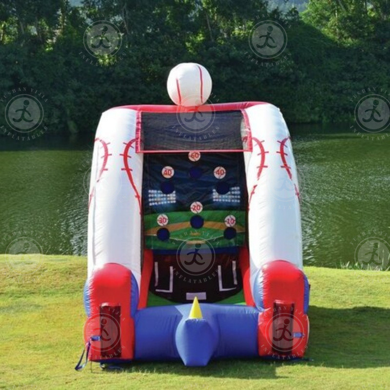 Hot Sales Carnival Games Inflatable Sport Game Battle Up Baseball Shooting Game with Baseball bat