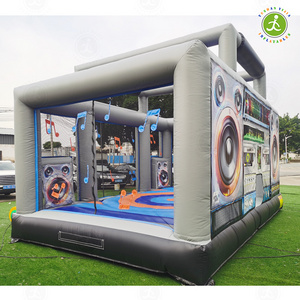 Retro Design 80's Inflatable Boom Box Jumping Bouncy Castle  High Quality Adult Bouncy Castle Moon Walk Bounce House