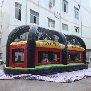 Multi-sport Arena Football/Basketball/Netball/Tennis/Volleyball/Badminton Sports Tent Field Black&Red Inflatable Sports Filed