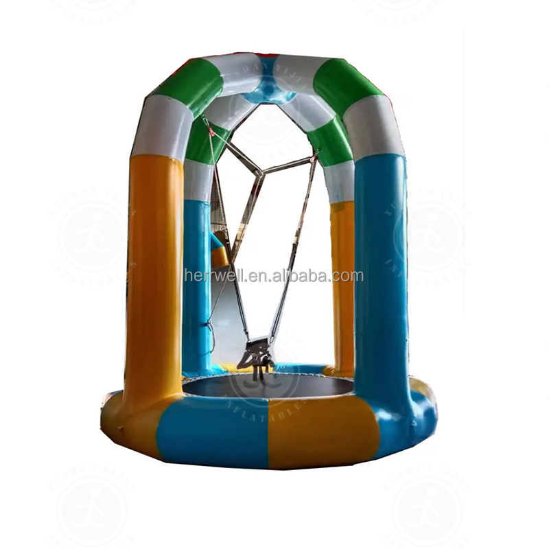 Commercial Customized Inflatable Sports Game  Inflatable Trampoline Jumping Bed Bungee Jumping Trampoline