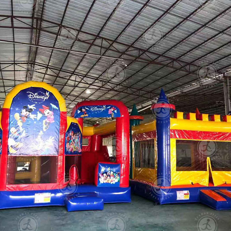 Customized Inflatable Children jumping castle for sale, inflatable bounce house  With Doors playground inflatable slide