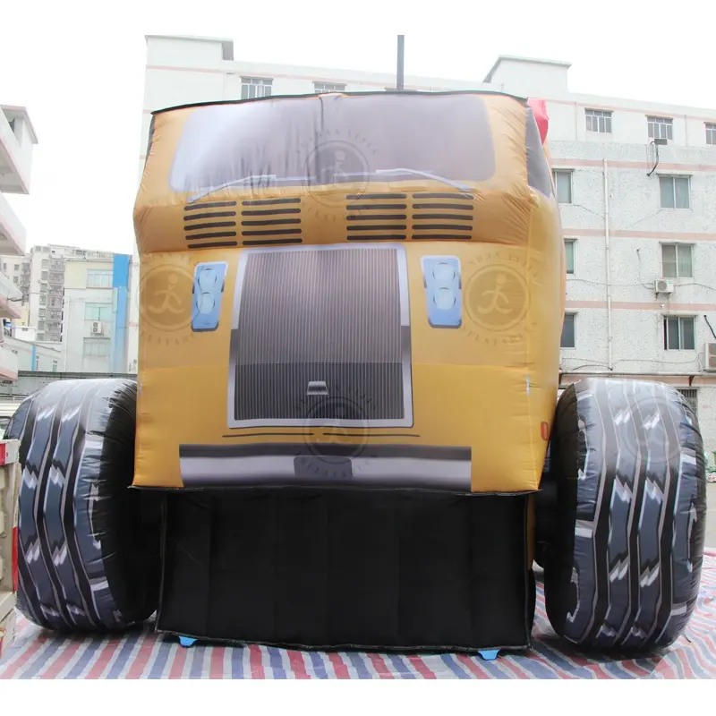 Inflatable bounce house construction truck commercial monster truck inflatable combo bounce house commercial