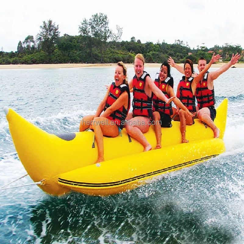 New design Inflatable Water Sports Game Super Exciting Inflatable Flying Fish Boat Towable Banana Boat For Adults