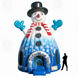 Christmas Winter Outdoor inflatable bounce house rental inflatable bouncy castle wholesale snowman inflatable bounce house