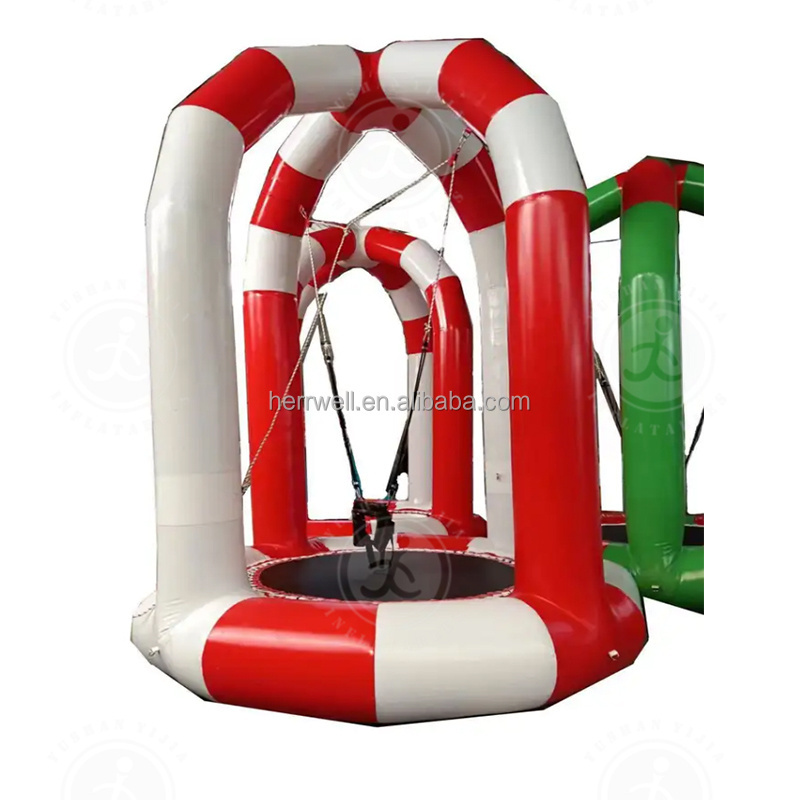 Commercial Customized Inflatable Sports Game  Inflatable Trampoline Jumping Bed Bungee Jumping Trampoline