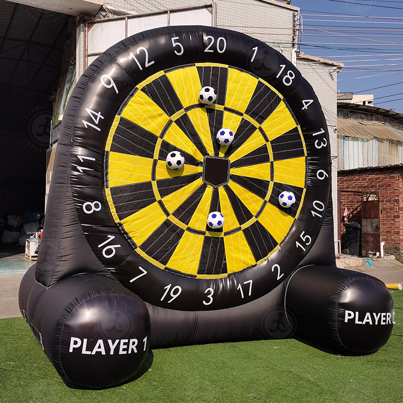 Interactive Game Inflatable Football Dart Game For Events Shooting Sport Arena inflatable Soccer Shooting Game for adults