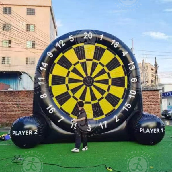 Interactive Game Inflatable Football Dart Game For Events Shooting Sport Arena inflatable Soccer Shooting Game for adults