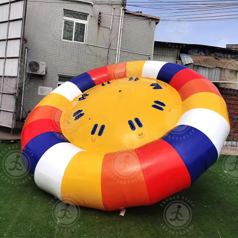 inflatable Water Sports Facility Giant inflatable Towable Water Inflatable Flying Disco Boat Water Toy Crazy UFO Aqua Twister