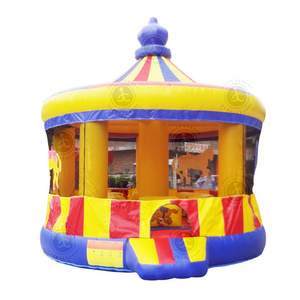 Huge inflatable bounce house carousel horse inflatable merry-go-round castle for kids amusement park