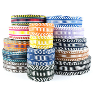 Meetee RD155 5cm Colorful Luggage Bag Garment Textile Accessories Polyester Striped Ribbon Jacquard Webbing