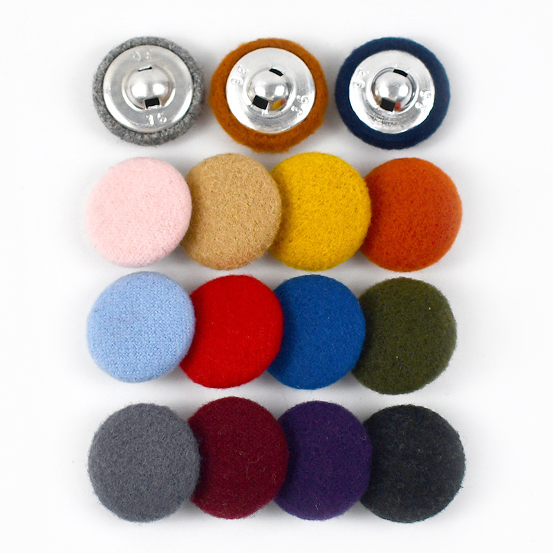 Meetee D5-7 15-34mm Coat Trench Button DIY Sewing Garment Accessories Fashionable Round Cashmere Wrapped Cloth Buttons