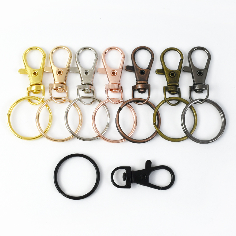 Meetee BK416 25mm Bag Accessories Snap Hook Metal O Ring Keychain Swivel Lobster Clasp Multi-colored Key Chain Dog Buckle