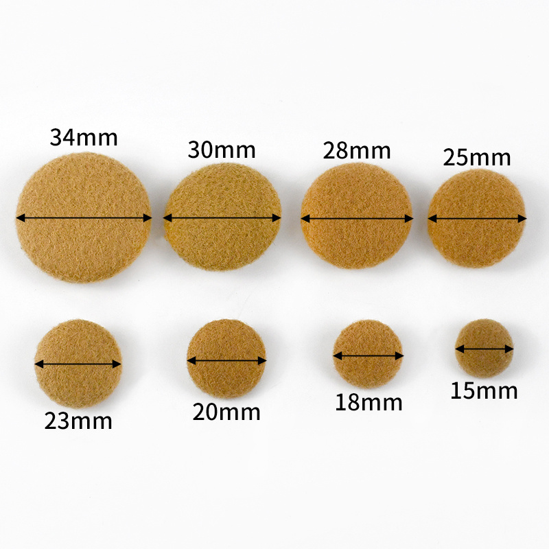 Meetee D5-7 15-34mm Coat Trench Button DIY Sewing Garment Accessories Fashionable Round Cashmere Wrapped Cloth Buttons