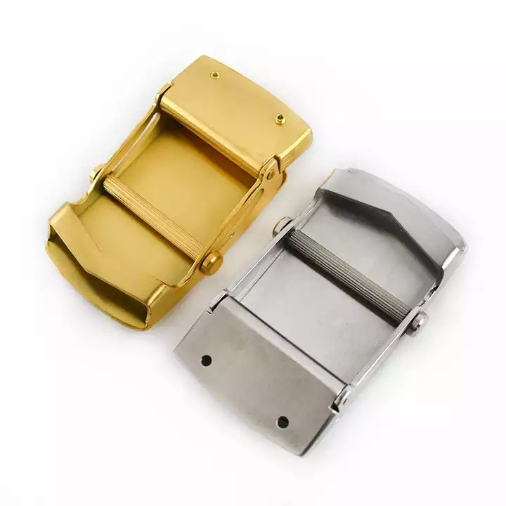 Meetee YK404 36/39mm Stainless Steel Roller Without Holes And Teeth DIY Leather Crafts Glossy Automatic Men's Belt Buckle