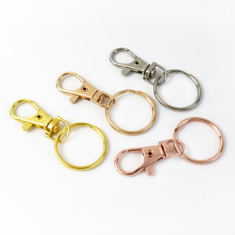 Meetee BK416 25mm Bag Accessories Snap Hook Metal O Ring Keychain Swivel Lobster Clasp Multi-colored Key Chain Dog Buckle