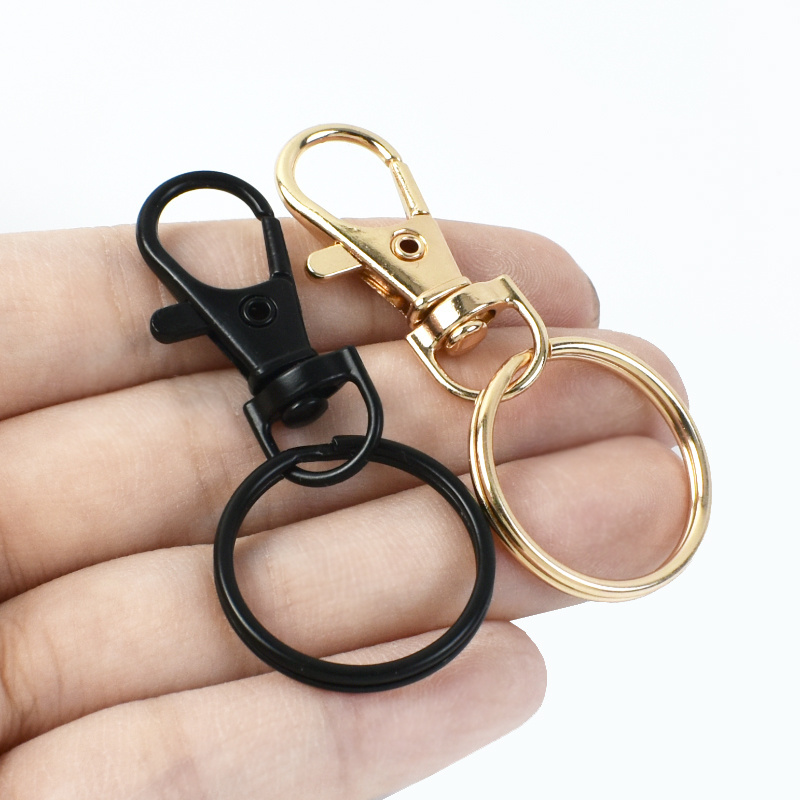 Meetee BK416 25mm Bag Accessories Snap Hook Metal O Ring Keychain Swivel Lobster Clasp Multi-colored Key Chain Dog Buckle