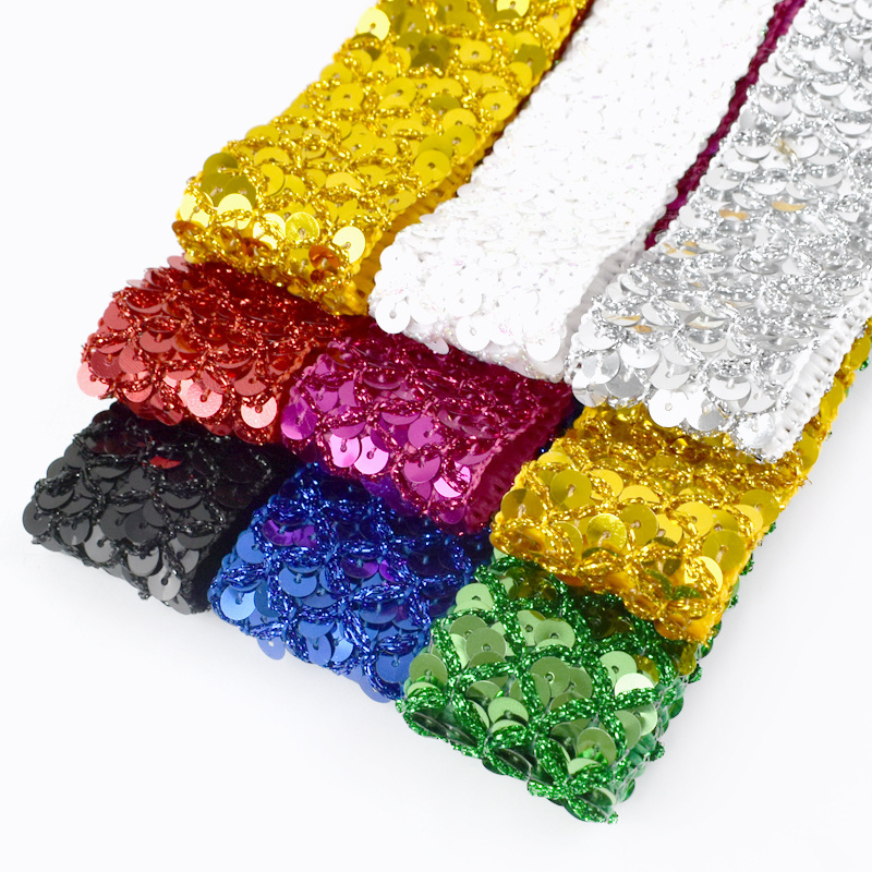 Meetee KY604 35mm DIY Sewing Garment Accessories Dance Dress Wedding Decor Beaded Sequins Lace Tape