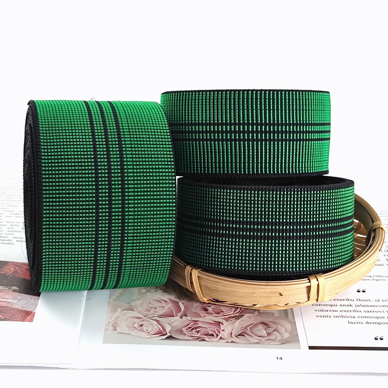 Meetee EB603 4/5/7cm Green Sofa Sewing Accessories Upholstery Webbing Elastic Rubber Furniture Strap Sofa Elastic Bands