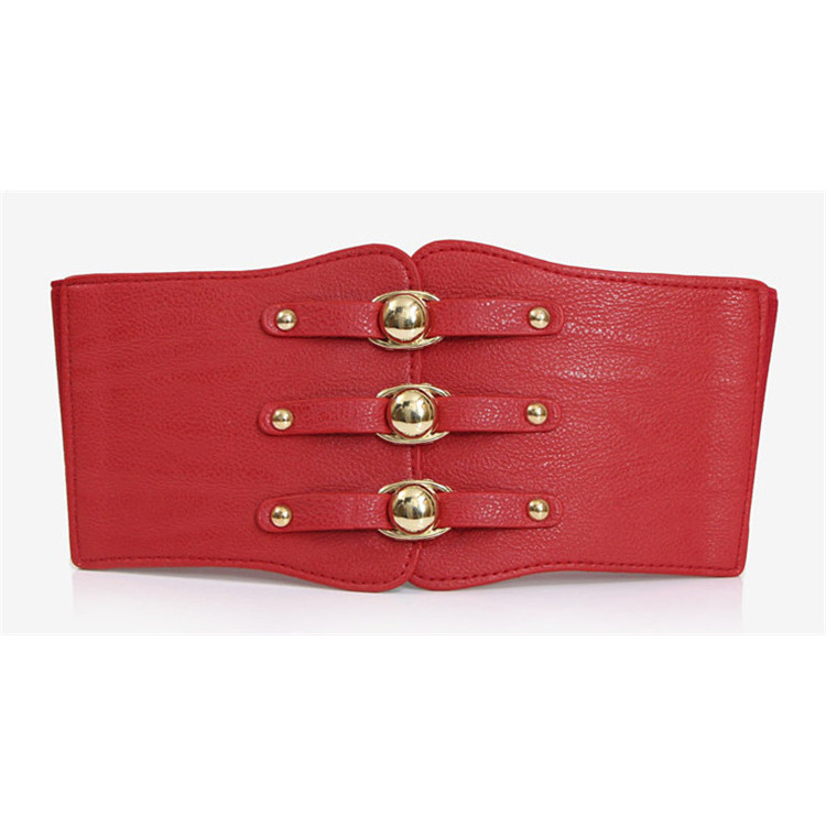 H-J78 63cm*12cm New Trendy Popular Women Elastic Dress Wide Corset Belt Wholesale Wide Leather Corset Belts