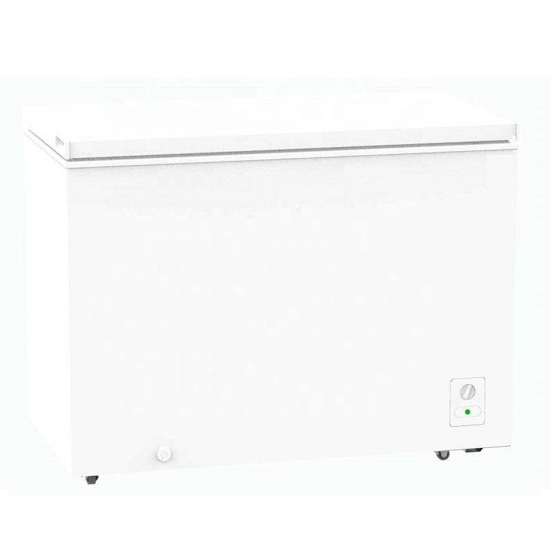 10.5 Cu.Ft Large Deep White Chest Freezer with Removable Basket Lock Adjustable Thermostat Low Noise For Home Kitchen Garage