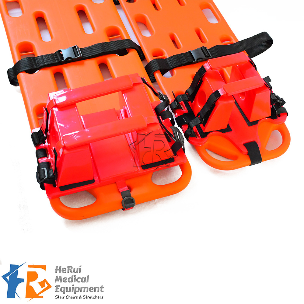 Spine board head block Head immobilizer for emergency rescue spine board stretcher