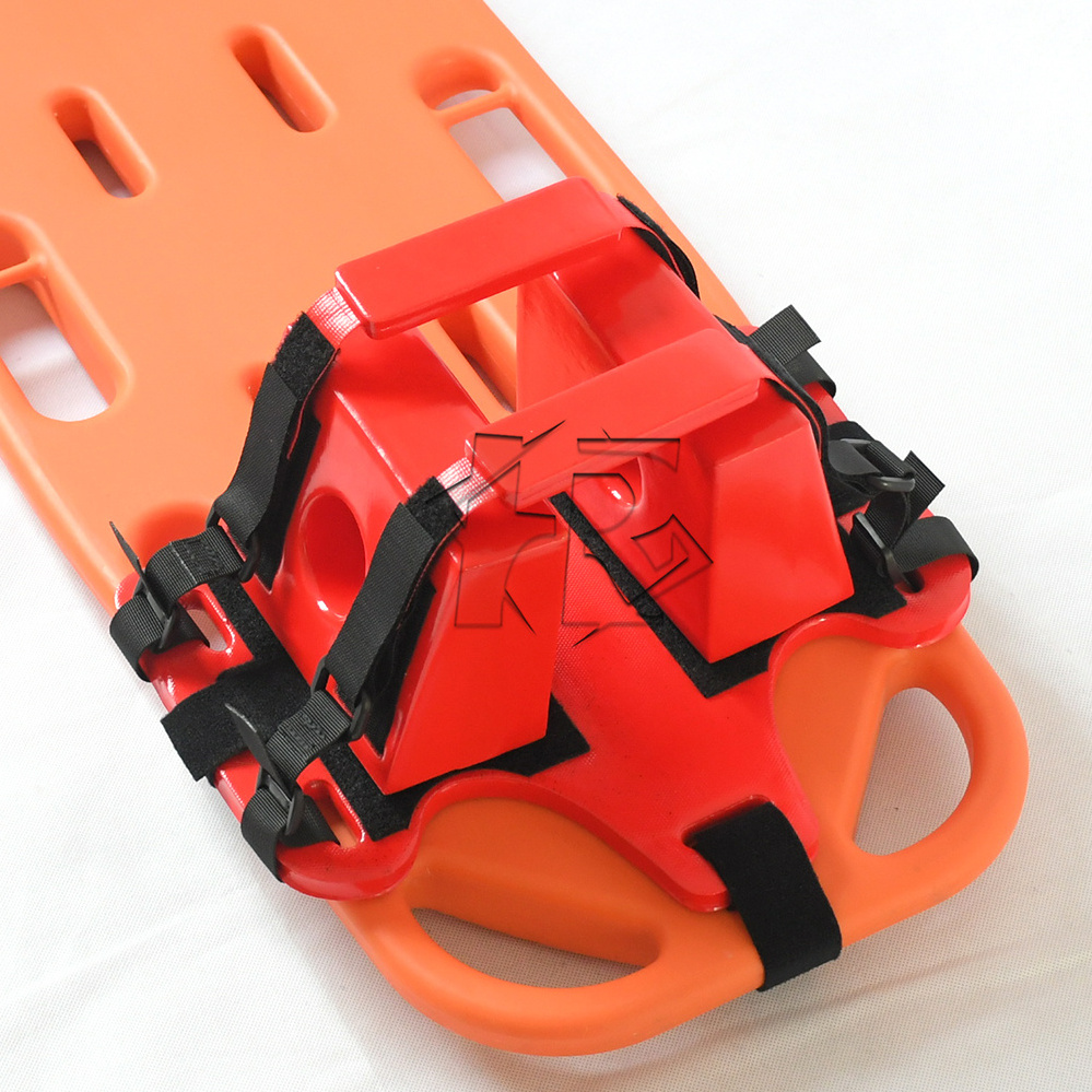 Spine board head block Head immobilizer for emergency rescue spine board stretcher