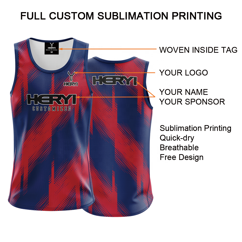 Wholesale New Design Breathable Sublimated Women's Running Singlet Custom Pro Polyester Singlet Running