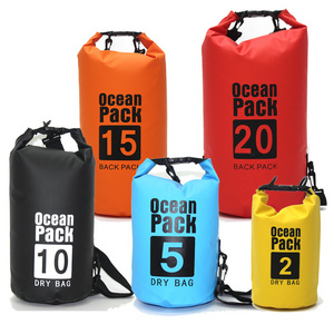 Factory Supply Customized Cheap Waterproof Bag, PVC Roll Top 2L 5L 10L 20L 30L 50L Custom Waterproof Dry Bag