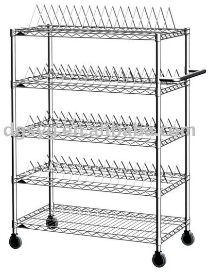 2021 factory direct sale low price good four-wheel anti-static cart stainless ESD steel shelf