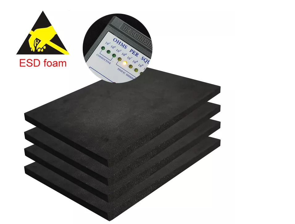 Anti Shock Insert Packing ESD Foam Industrial Antistatic / Conductive EVA IXPE PU Foam