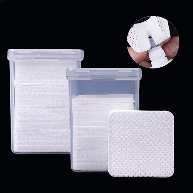 200PCS Private Logo Lint-Free Cleaning Wipes Pads Salon Use UV Gel Acrylic Nail Polish Remover Makeup Eyelash Extension Glue