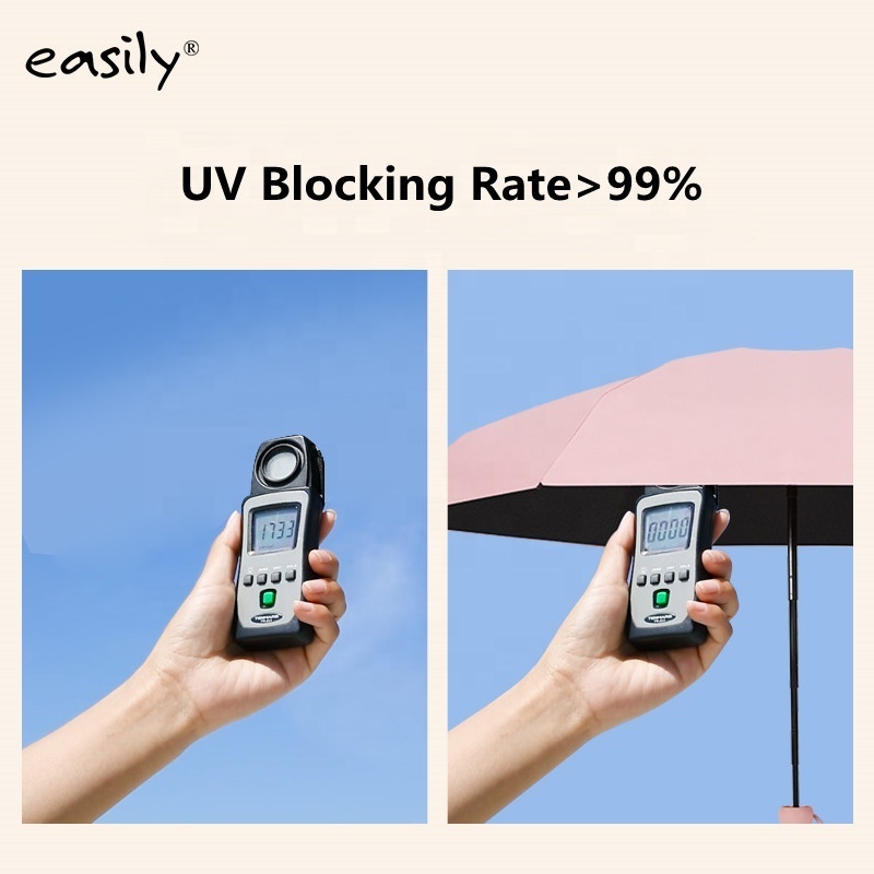 Wholesale 19'' * 6K small umbrellas handbag size Anti- UV mini 5 fold capsule umbrellas for women