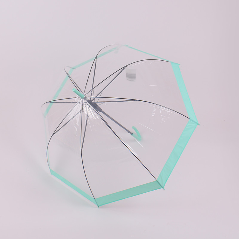 Factory price large clear mushroom umbrella windproof dome transparent umbrella with customized