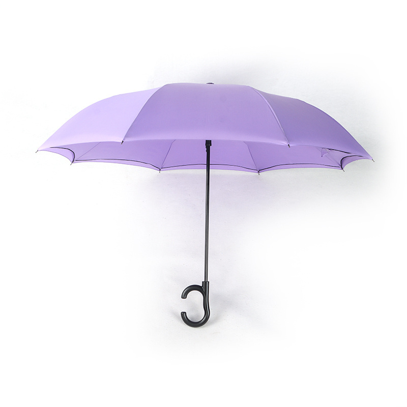 Best quality windproof upside down umbrella magic water changing color inverted umbrella for rainy