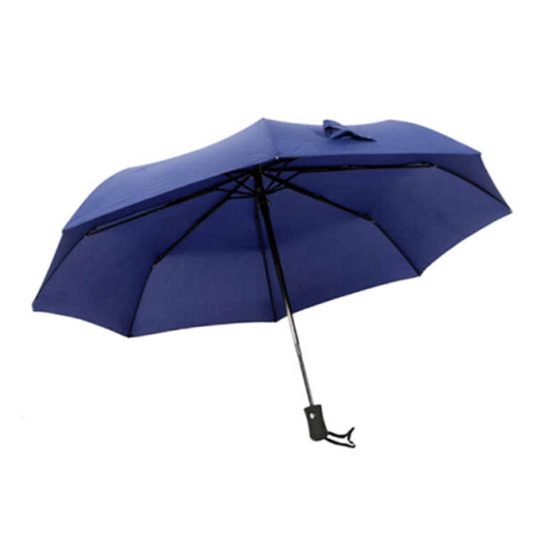 Low price 8k digital print folding umbrella single layer automatic open 3 fold umbrella with custom logo