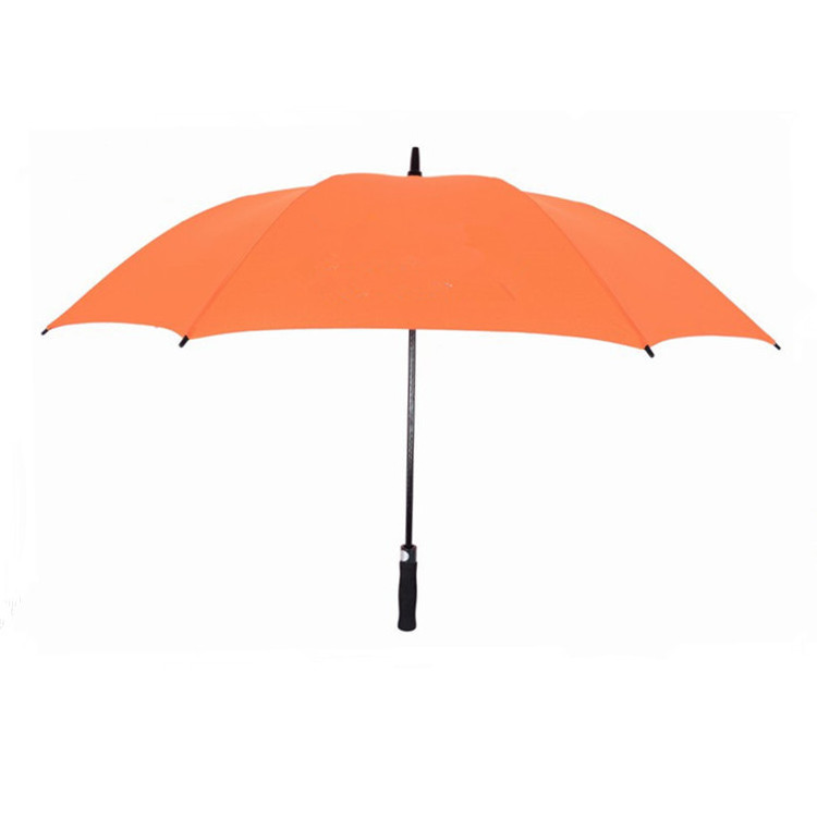 Wholesale cheap custom logo orange golf umbrella auto open or manual open windproof golf rain umbrellas for promotion