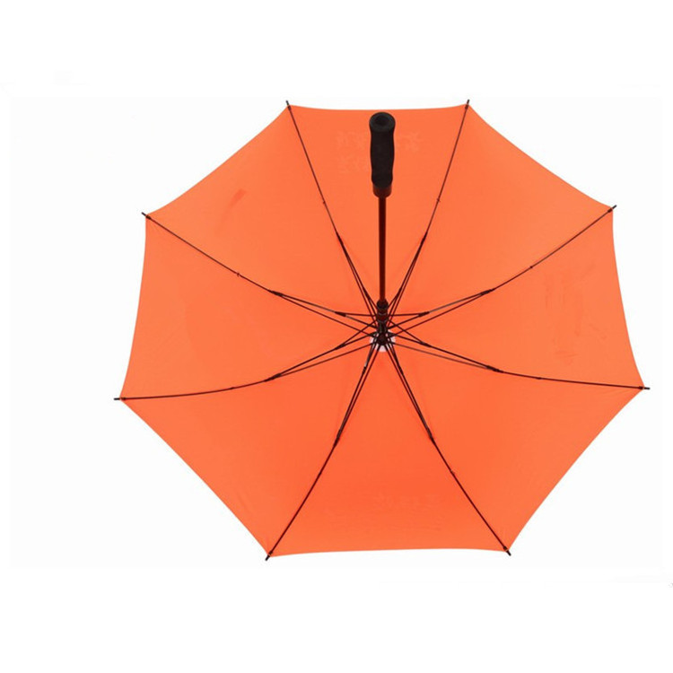 Wholesale cheap custom logo orange golf umbrella auto open or manual open windproof golf rain umbrellas for promotion