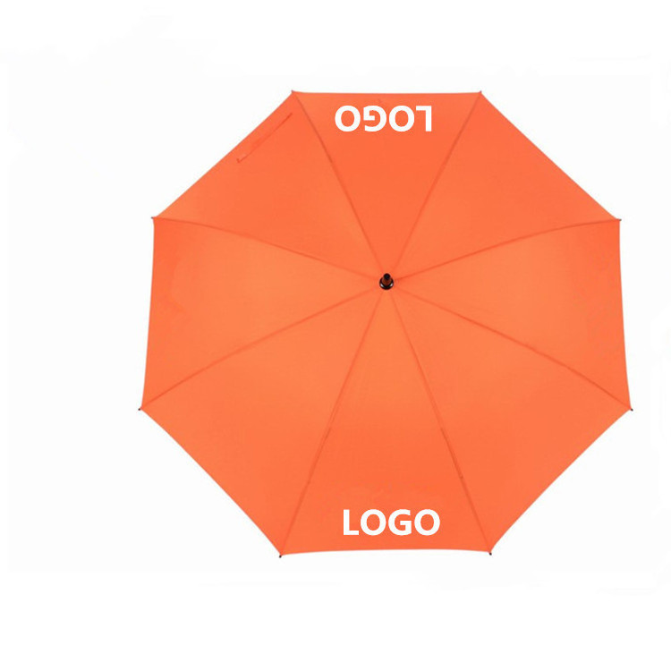 Wholesale cheap custom logo orange golf umbrella auto open or manual open windproof golf rain umbrellas for promotion