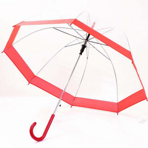 Large Size Clear Mushroom Umbrella Windproof Sturdy Transparent Plastic Dome Umbrella For Rain Day