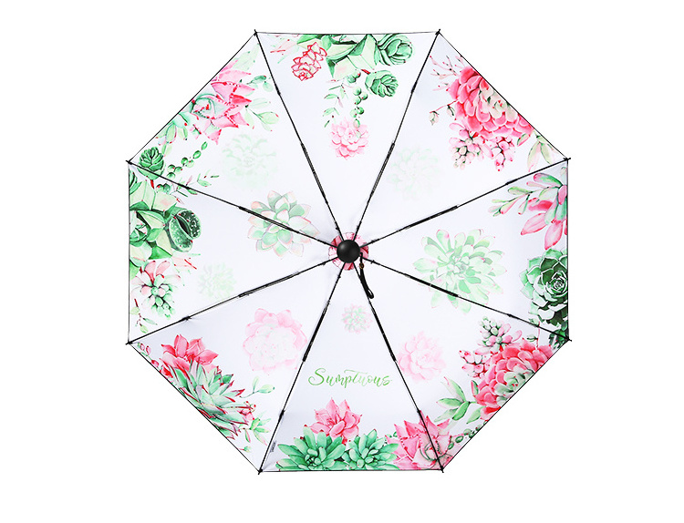 New Design Rose Printing Mini Sunscreen Capsule Umbrella 5 Fold UV Protection Pockets Compact Umbrella